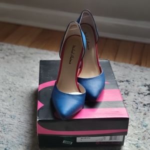 Blue/Pink Accent Pumps - Size 7